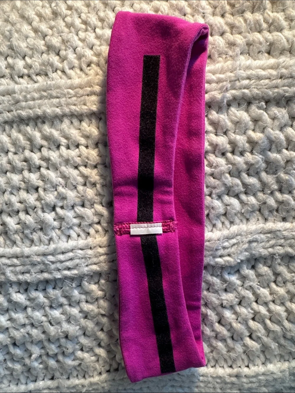lululemon athletica Women’s Magenta Stretch Headband with Reflective Logo